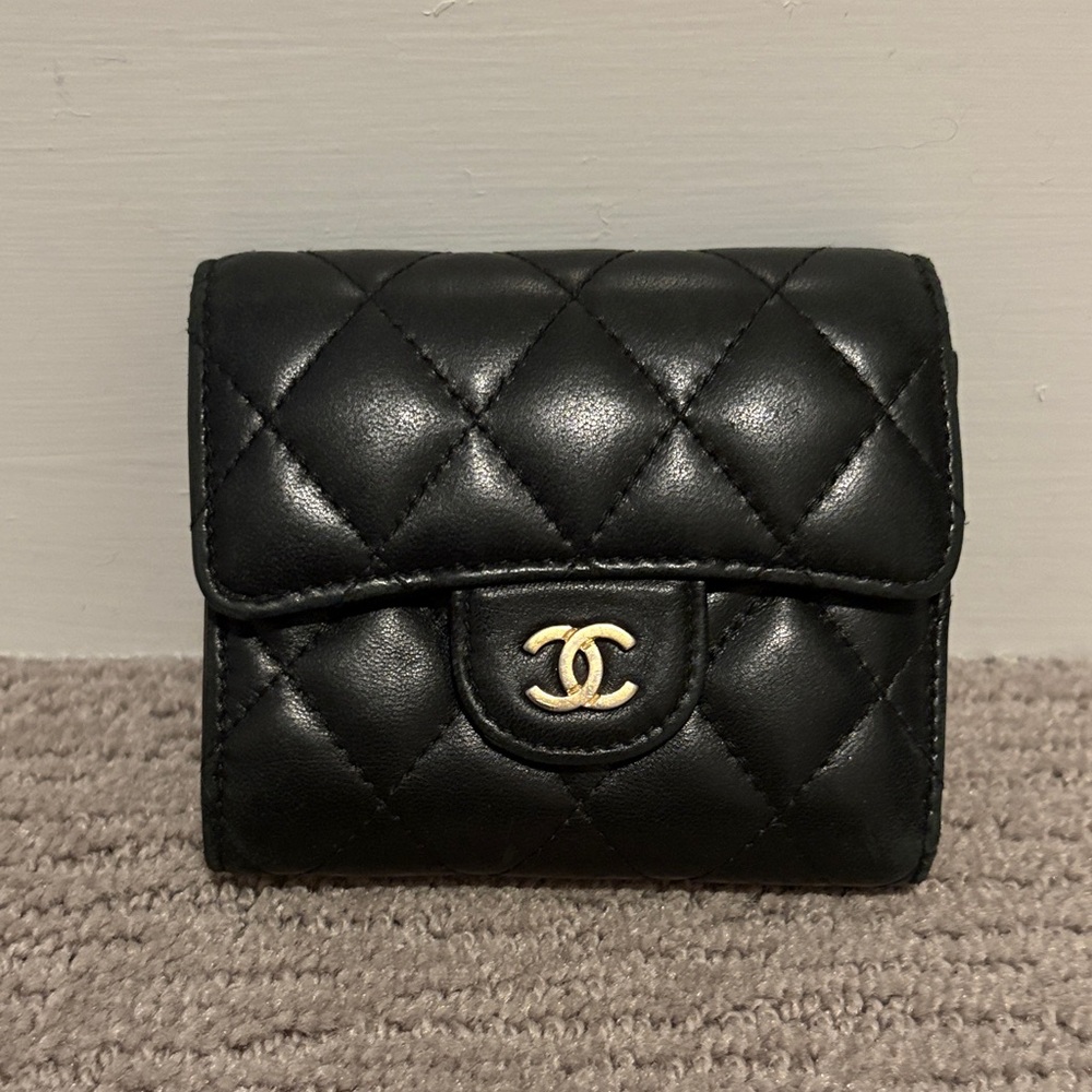 CHANEL Black Quilted Wallet